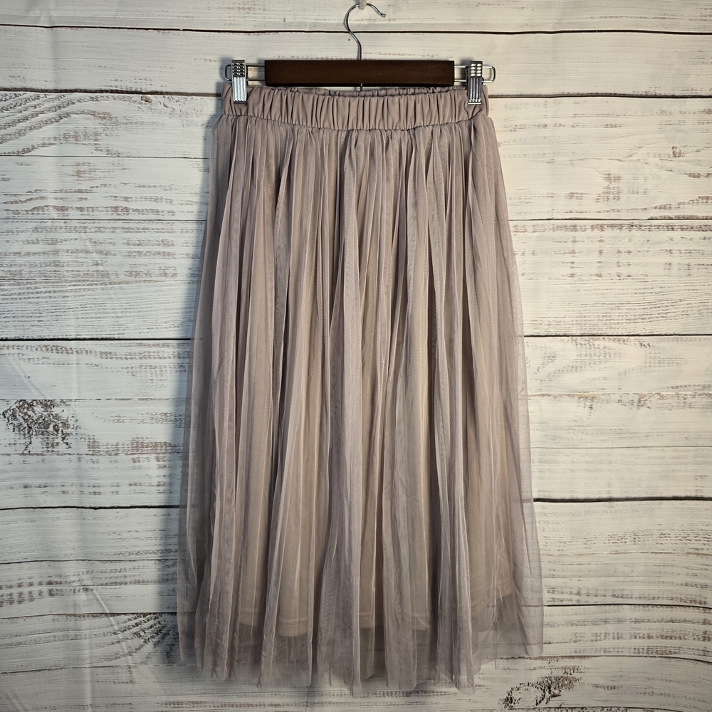 Rue21 Fairycore‎ Flowy taupe tulle Whimsy skirt size S